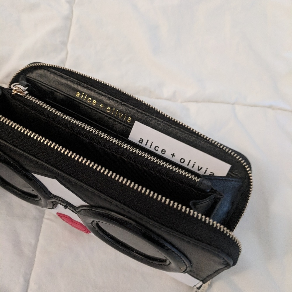 Alice + Olivia large patent wallet / clutch